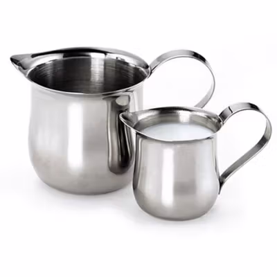 HOUSEEN Milk Jug Pitcher Susu Latte Art Espresso Stainless Steel 90ml - DL060 - Silver — gambar 2