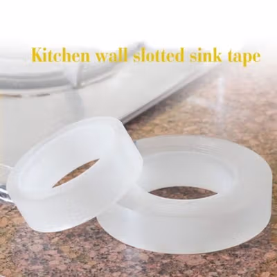 TaffPACK Lakban Waterproof Dapur Kitchen Sink Seal Tape 3M 20mm - YK-468 - Transparent — gambar 2