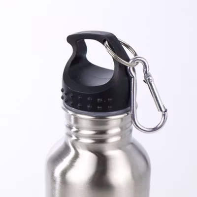 UPORS Botol Minum Stainless Steel Portable dengan Carabiner 750ml - GBD - Silver — gambar 2