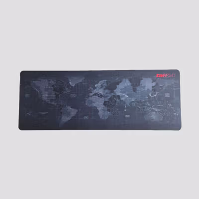 TaffGO Gaming Mouse Pad Desk Mat Motif Peta Dunia 300x800x2mm - MP002 - Black — gambar 2