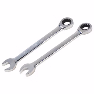 SAIKE Kunci Pas Ring Ratchet Kombinasi Chrome Vanadium 17mm - CV72 - Silver — gambar 2