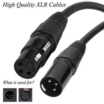 TaffSTUDIO Kabel XLR M/F OFC Microphone Karaoke Shielded 1M - BOF30 - Black — gambar 2