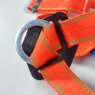 DAQUAN Safety Full Body Harness Five Point Construction Double Hook Tali 3M - S-3M - Blue — gambar 2