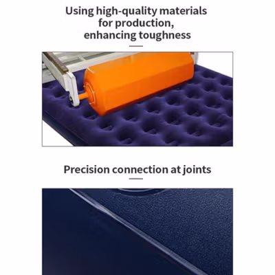 TaffSPORT Kasur Matras Angin Manual Sleeping Pad Inflatable 186x130cm - DB-28 - Navy Blue — gambar 2