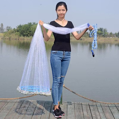 Finefish Jaring Pancing Ikan Lempar Fishing Throw Net Cage 7.2M - SE4 - White — gambar 2