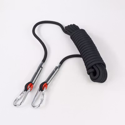 TaffSPORT Tali Paracord Panjat Tebing Climbing Rope 10mm Steel Buckle 10M - P4 - Black — gambar 2