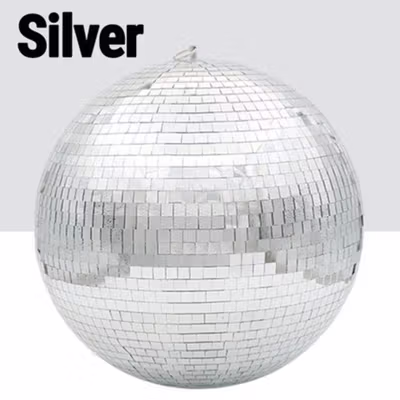 AILAMP Bola Disko Gantung Reflective Mirror Disco Ball 30cm - D018 - Silver — gambar 2