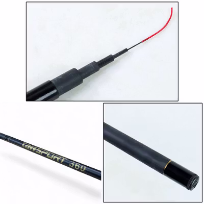 TaffSPORT Joran Pancing Tegek Fiberglass 7 Section 3.6M - 360 - Black — gambar 2