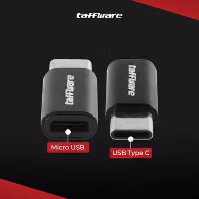 Taffware Adaptor Konverter High Speed Micro USB ke USB Type C 3.1 - US189 - Black — gambar 2