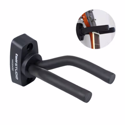 TaffSTUDIO Gantungan Gitar Dinding Guitar Holder Bracket Wall Mount - XG-05 - Black — gambar 2