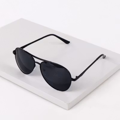 Aoron Kacamata Hitam Aviator Sunglasses Polarized Lens - RB2132 - Black/Gray — gambar 2