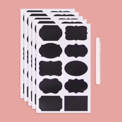 ALLOYSEED Stiker Label Blackboard Papan Tulis Removable 50 PCS - TH002 - Black — gambar 2