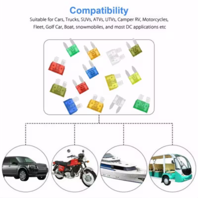 Taffware Sekring Mobil Car Fuse Blade Medium with Box 300 PCS - OC-300 - Multi-Color — gambar 2