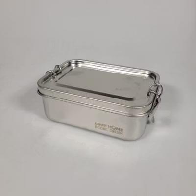 TaffHOME Kotak Makan Lunch Box Stainless Steel Single Layer 850ml - U-30 - Silver — gambar 2