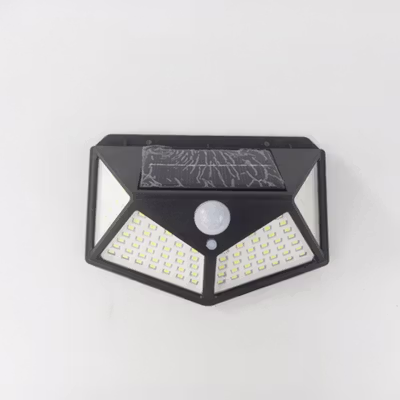 TaffLED Lampu Dinding Solar Sensor PIR 100 LED Cool White - GB-100 - Black — gambar 2