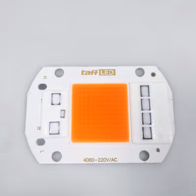 TaffLED Chip LED COB Lampu Tanaman Grow Light 1400K 50W 220V - COB4060-AC220-50 - White — gambar 2