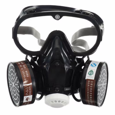 TaffGUARD Masker Gas Respirator Full Face with Activated Carbon Filter - SF01 - No Color — gambar 2