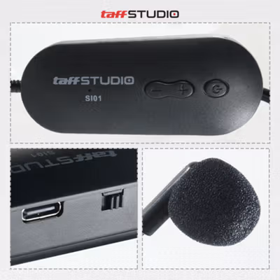 TaffSTUDIO Wireless Microphone 2.4 GHz Headset CS with Receiver - SI01 - Black — gambar 2