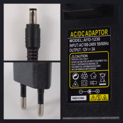 VBS Adaptor Power Supply LED Strip Monitor Converter 12V 3A 36W - AYD-1230 - Black — gambar 2