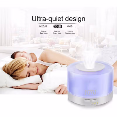 Taffware HUMI Air Humidifier Mini Ultrasonic Diffuser RGB 500ml Remote - HUMI H14A - White — gambar 2