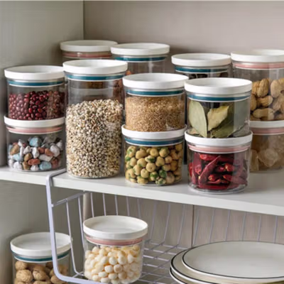 JD Toples Plastik Penyimpanan Makanan Kedap Udara Storage Jar 250ml - SL-250 - Blue — gambar 2