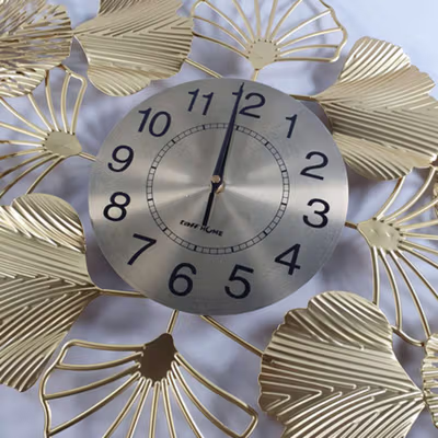 TaffHOME Jam Dinding European Style Quartz Iron Silent Movement 98cm - LZ4 - Golden — gambar 2