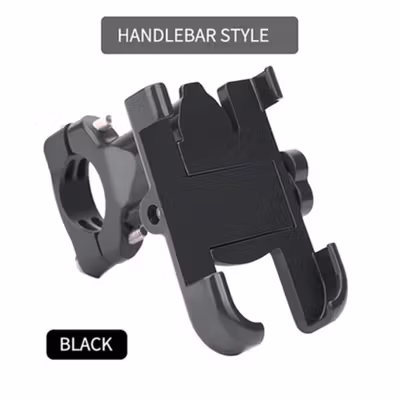 INIU Holder Handlebar Sepeda Smartphone Full Metal Body - C-2 - Black — gambar 2