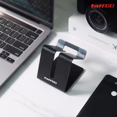 TaffGO Mobile Mate Smartphone Tablet Stand Holder Aluminium - S014 - Black — gambar 2