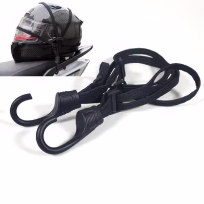 MOTOWOLF Tali Pengikat Helm Motor Strap Adjustable 2 Hook 60cm - WP01 - Black — gambar 2