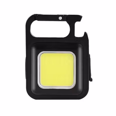 VKTECH Senter LED COB Keychain Magnetic Rechargeable 500 Lumens - CB601 - Black — gambar 2