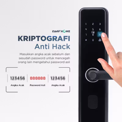 TaffHOME Smart Door Lock Password Bluetooth Card TTLock - S203 - Black — gambar 2