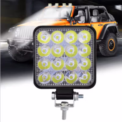 DXZ Lampu Sorot Tembak Mobil LED Floodlight Cool White IP67 12V 48W - AS4 - Black — gambar 2