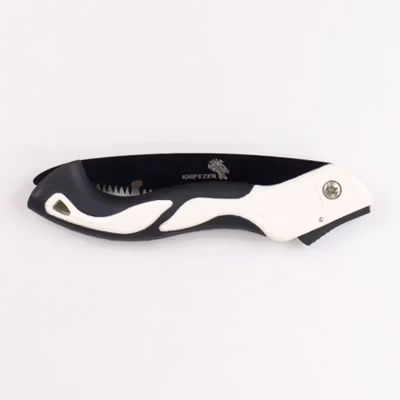 KNIFEZER Gergaji Kayu Lipat Wood Pruning Hand Saw High Hardness 180mm - LA146 - Black — gambar 2