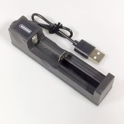 EastVita Charger Baterai 1 Slot AA AAA 18650 LED USB - TG-188 - Black — gambar 2