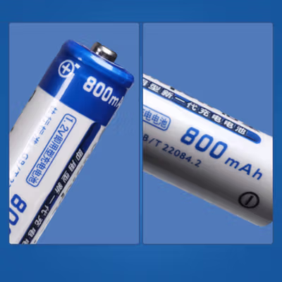 Doublepow Baterai Isi Ulang AA Ni-MH Button Top 800 mAh 1.2V 2 PCS - No Color — gambar 2