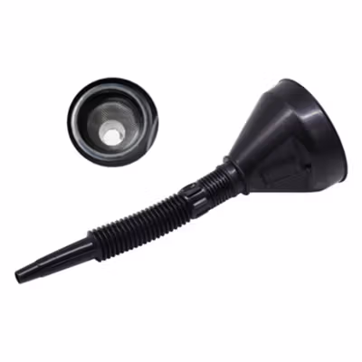 Carzkool Nozzle Corong Minyak Bensin Wide Funnel 13.5cm dengan Selang - CK888 - Black — gambar 2