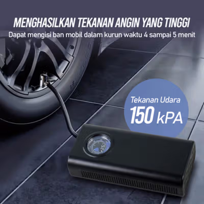 EAFC Pompa Ban Mobil Elektrik Inflator Portable 3000mAh - SCK619-5 - Black — gambar 2
