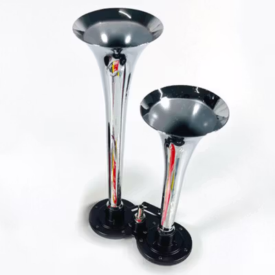 OTOHEROES Klakson Trompet Mobil Dual Air Horn 150dB 12V - LD201 - Silver — gambar 2