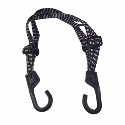 MOTOWOLF Tali Pengikat Helm Motor Strap Adjustable 2 Hook 60cm - WP01 - Black White — gambar 2