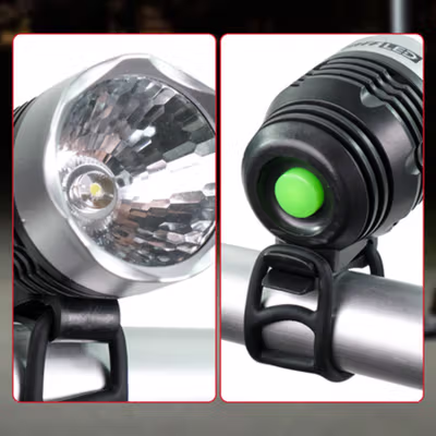TaffLED Lampu Depan Sepeda LED XML-Q5 Waterproof CR2032 500 Lumens - ZHA14 - Black — gambar 2