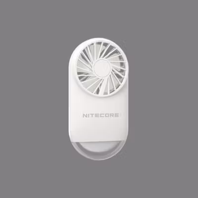 NITECORE Kipas Angin Mini Portable 4 Speed with LED Light 1200mAh - NEF02 - White — gambar 2