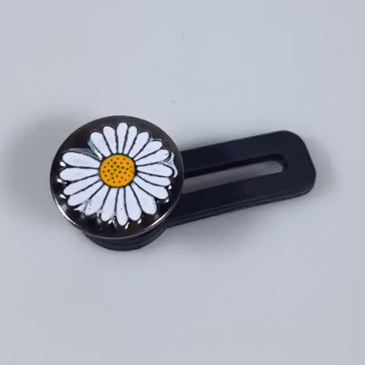DREAMF Kancing Jeans Button Extender Metal Elastic 5 PCS Daisy - D17 - Silver — gambar 2