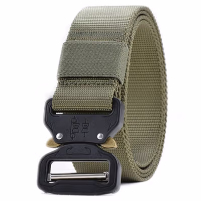Rhodey Tali Ikat Pinggang Canvas Nylon Army Military Tactical 125cm - MU056 - Army Green — gambar 2