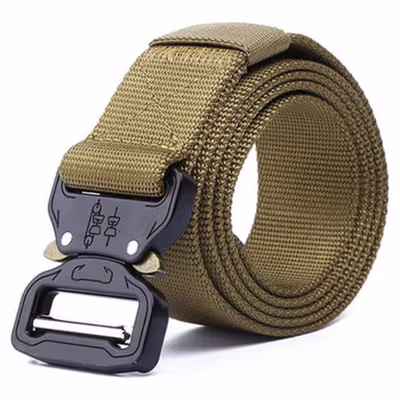 Rhodey Tali Ikat Pinggang Canvas Nylon Army Military Tactical 125cm - MU056 - Brown — gambar 2