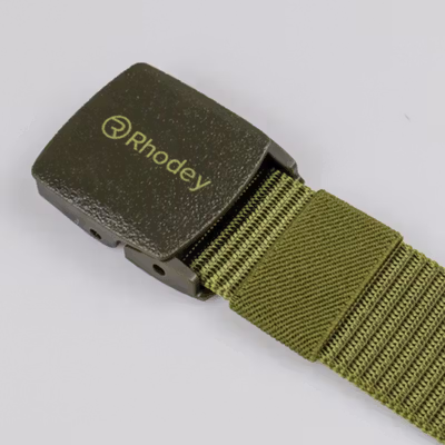Rhodey Tali Ikat Pinggang Pria Anti X-Ray Plastik Automatic Buckle - 899 - Army Green — gambar 2
