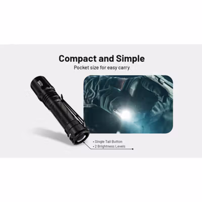 NITECORE Senter LED UHi 20 Tactical Rechargeable IP68 1800 Lumens - MT2C PRO - Black — gambar 2