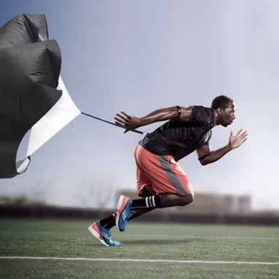 ESPEED Training Parachute Parasut Latihan Lari Training Resistance - SR10 - Black — gambar 2