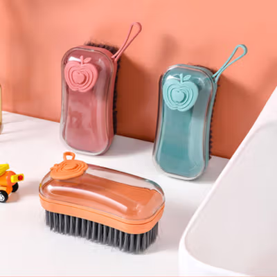 ISHOWTIENDA Sikat Pembersih Cleaning Brush Dispenser Sabun - 5395 - Orange — gambar 2