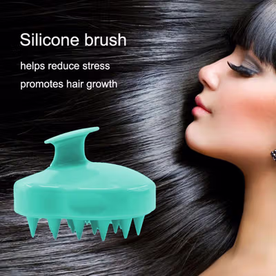 Aihogard Sisir Kepala Pijat Head Scalp Massage Brush - MTF1121 - Green — gambar 2