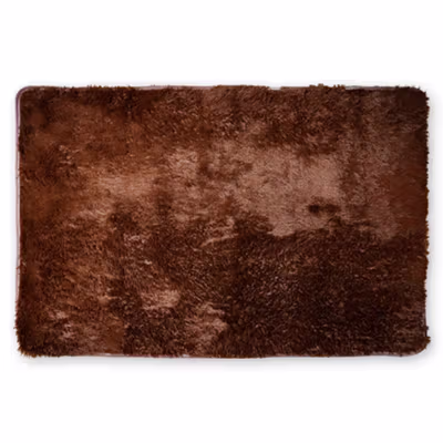DRESHOME Karpet Matras Bulu Velvet Non-Slip Living Room Rug 80x120cm - DE2002 - Brown — gambar 2